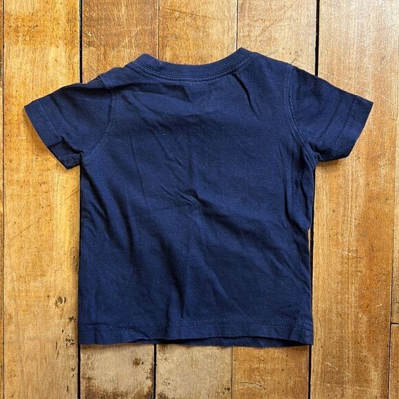 Carters short sleeve shirt 12 months cotton Blue whale Summer coastal nautical - Picture 4 of 4